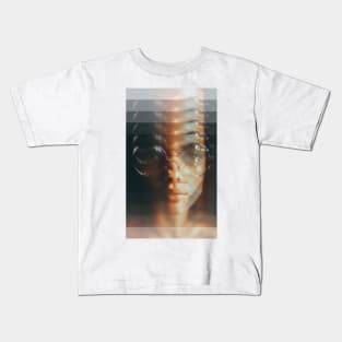 Trippy girl portrait Kids T-Shirt